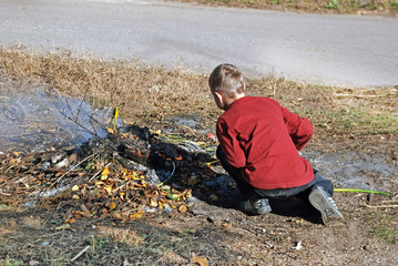 The boy by the fire