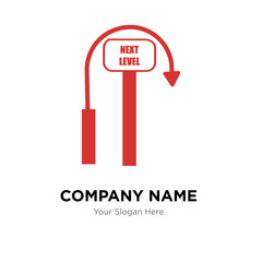 next level company logo design template, colorful vector icon for your business, brand sign and symbol