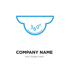360 view company logo design template, colorful vector icon for your business, brand sign and symbol