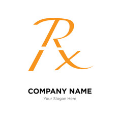 rx company logo design template, colorful vector icon for your business, brand sign and symbol - obrazy, fototapety, plakaty