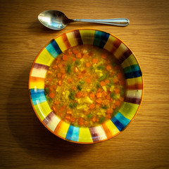 Colorful soup