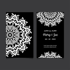 Wedding invitation card with mandala