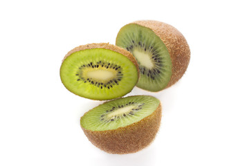 Kiwi fruit isolated on white