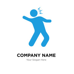 Knock Down company logo design template, colorful vector icon for your business, brand sign and symbol