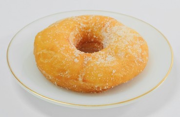 Top View of Glazed Donut with Sugar
