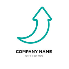 Upward company logo design template, colorful vector icon for your business, brand sign and symbol