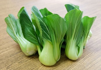 Fresh Green Bok Choy on A Table