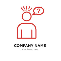 misunderstanding company logo design template, colorful vector icon for your business, brand sign and symbol