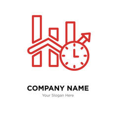 real time analytics company logo design template, colorful vector icon for your business, brand sign and symbol