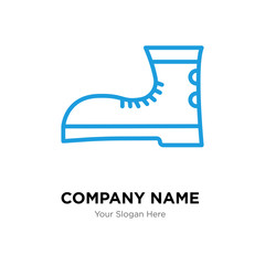 Boot company logo design template, colorful vector icon for your business, brand sign and symbol