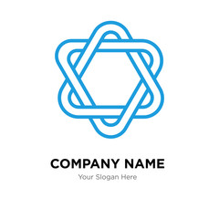 Star of David company logo design template, colorful vector icon for your business, brand sign and symbol