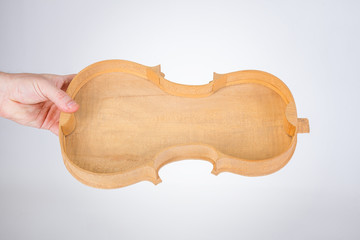 Violin back with ribs