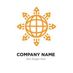 global expansion company logo design template, colorful vector icon for your business, brand sign and symbol