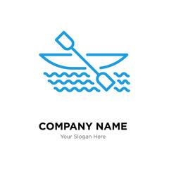 Kayak company logo design template, colorful vector icon for your business, brand sign and symbol