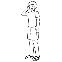 vector set of people using smartphone