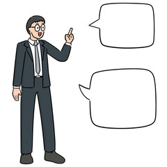 vector set of businessman talking