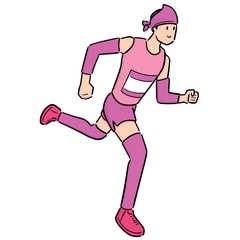 vector of man running