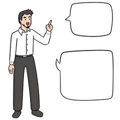 vector set of businessman talking