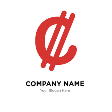 Costa Rica currency company logo design template, colorful vector icon for your business, brand sign and symbol