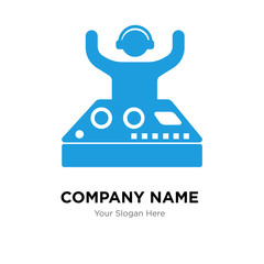 Party Dj company logo design template, colorful vector icon for your business, brand sign and symbol