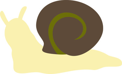 Yellow snail illustration 2