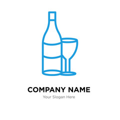 Hebrew Wine company logo design template, colorful vector icon for your business, brand sign and symbol