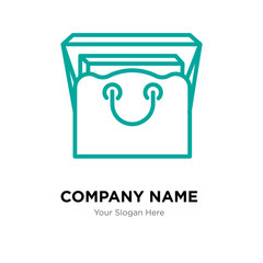 Bag company logo design template, colorful vector icon for your business, brand sign and symbol