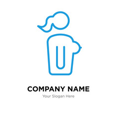 naked lady company logo design template, colorful vector icon for your business, brand sign and symbol