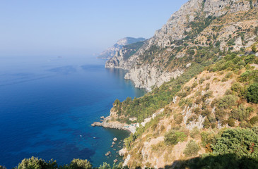 Fototapeta na wymiar The Amalfi Coast. View from the observation deck near Positano. Italy