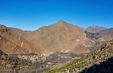 Imlil city in the Atlas Mountains