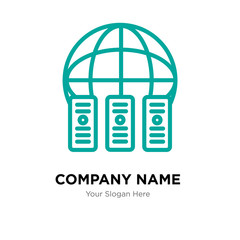 colocation company logo design template, colorful vector icon for your business, brand sign and symbol