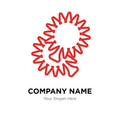 pom pom company logo design template, colorful vector icon for your business, brand sign and symbol