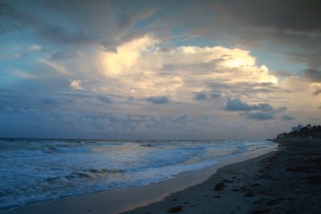 Deerfield Beach, Florida Overlooking the Atlantic Ocean at Dusk