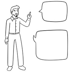 vector set of businessman talking