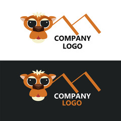 Modern business logo camel vector illustration