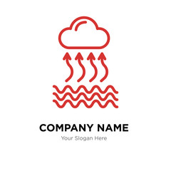 evaporation company logo design template, colorful vector icon for your business, brand sign and symbol