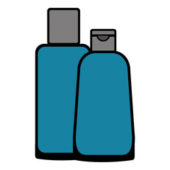 set bottles products beautiful vector illustration design