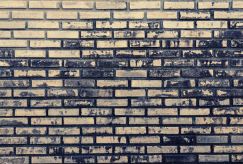 Brick wall house old brown square pattern background. 
