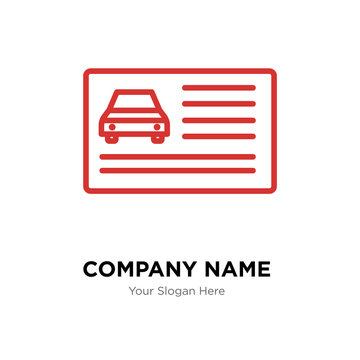drivers license company logo design template, colorful vector icon for your business, brand sign and symbol
