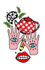 Creative portrait of young girl.