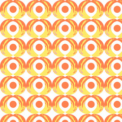 Seamless pattern of yellow and red spherical crystals.