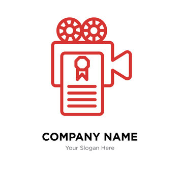 screenplay company logo design template, colorful vector icon for your business, brand sign and symbol