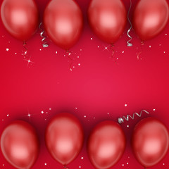 Red balloons flyer © md3d