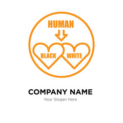 interracial company logo design template, colorful vector icon for your business, brand sign and symbol