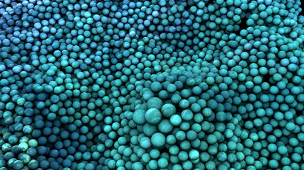 organic blue background made of spheres