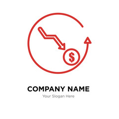 cheaper company logo design template, colorful vector icon for your business, brand sign and symbol