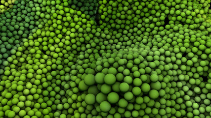 organic green background made of spheres