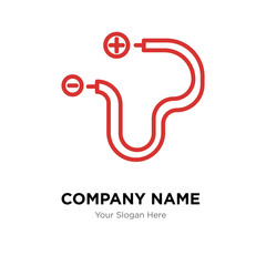 Wire company logo design template, colorful vector icon for your business, brand sign and symbol