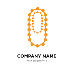 Necklace company logo design template, colorful vector icon for your business, brand sign and symbol