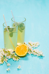 Refreshing drinks with mint